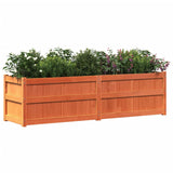 Garden Planter Wax Brown 180x50x50 cm Solid Wood Pine 837506