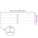Security Grille for Windows with 4 Crossbars 93-174 cm 42031299