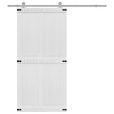 Barn Door Corona White 100 x 210 cm Solid Pine Wood 42021204