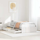 Bed Frame without Mattress White 90x200 cm Solid Wood Pine 3301657