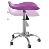 Salon Spa Stool Purple Faux Leather 323691