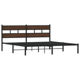 Bed Frame without Mattress with Headboard Brown Oak 190x200 cm 4017157