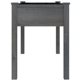 Planter with Liner Grey 118x59x76 cm Solid Wood Fir 364235