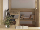 Loft Bed Frame with Desk Sonoma Oak 80 x 200 cm Engineered Wood 3410445