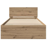 Bed Frame Artisan Oak 203 x 104 x 70 cm Engineered Wood 3376051