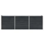 Garden Raised Bed Galvanised Steel 240x40x77 cm Anthracite 47043