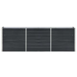 Garden Raised Bed Galvanised Steel 240x40x77 cm Anthracite 47043
