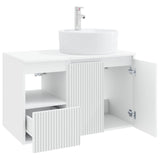 Bathroom Furniture Set 2 pcs High Gloss White Engineered Wood 3404078