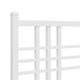 Metal Bed Frame without Mattress with Footboard White 80x200cm 376382