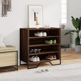 Shoe Cabinet Brown Oak 80x38x78 cm Engineered Wood 848653