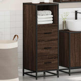 Bathroom Cabinet Brown Oak 35x37.5x100 cm Engineered Wood 849253