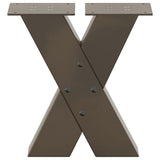 Coffee Table Legs X-Shaped 2 pcs Natural Steel 30x cm Steel 4012931