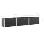 ZNTS Garden Raised Bed 300x50x54 cm WPC Grey 318099