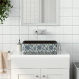 Countertop Basin Black and Blue Rectangular 46x35.5x13 cm Ceramic 155071
