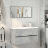 Bathroom Cabinet with Mirror Concrete Grey Engineered Wood 856376