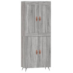 Highboard Grey Sonoma 69.5x34x180 cm Engineered Wood 3199535