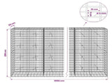 Gabion with 5 mm Wire and 5x10 cm Mesh 1000x20x200 cm 3464606