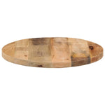 ZNTS Table Top Ø 50x2.5 cm Round Solid Wood Rough Mango 370004