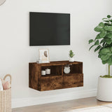 TV Wall Cabinet Smoked Oak 60x30x30 cm Engineered Wood 836862