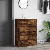 Shoe Cabinet with 2 Flip-Drawers Smoked Oak 80x42x108 cm 3214403