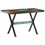 ZNTS Dining Table 120x60x76 cm Solid Reclaimed Wood 321605