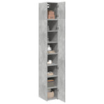 Slim Storage Cabinet Concrete Grey 30x42.5x225 cm Engineered Wood 3281262