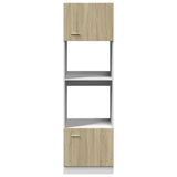 Microwave Cabinet Lyon Sonoma Oak 60x57x207 cm Engineered Wood 849627