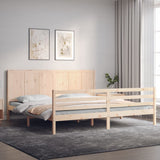 Bed Frame without Mattress 200x200 cm Solid Wood 3194526