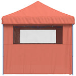 Foldable Party Tent Pop-Up with 4 Sidewalls Terracotta 4004957