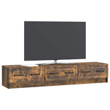TV Cabinet Smoked Oak 147 x 34.5 x 27 cm Engineered Wood 895860
