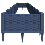 Garden Planter with Pegs Blue Grey 362.5x42.5x28.5 cm PP 368024