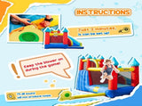 Kids Bouncy Castle, with Slide, Pool, Trampoline, Climbing Wall, Blower T3398P555814