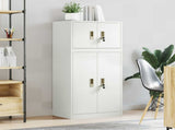 Storage Cabinet 2 pcs White 60 x 40 x 130 cm Steel Lockable 3438692
