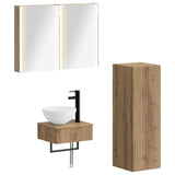Bathroom Cabinet Set 4 pcs Artisan Oak Engineered Wood 3407382