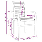 Dining Chair 4 pcs Brown 62 x 55 x 94 cm Solid Teak Wood 42007596