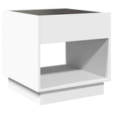 Bedside Table with Infinity LED White 50x50x50 cm 3284084
