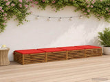 4-Piece Seat Cushions SOEST 4 pcs 100% Polyester Red 944984