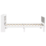 Bed Frame with Headboard without Mattress White 90x190 cm Single 3306814