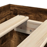 Bed Frame without Mattress Smoked Oak 75x190 cm Small Single Engineered Wood 3295531