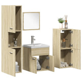 5 Piece Bathroom Furniture Set Sonoma Oak Engineered Wood 3325001