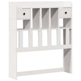 Bookcase Bed without Mattress White 90x190cm Solid Wood Pine 3322679