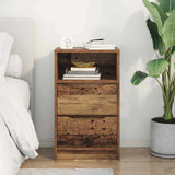 Bedside Table Old Wood 40 x 30 x 467 cm Engineered Wood 888923