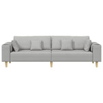 Fabric Sofa with Cushion Cloud Grey 208 cm Fabric 3335151