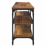 TV Cabinet Old Wood 160 x 30 x 50 cm Engineered Wood and Iron 881288