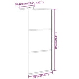 Shower walls Black 90 x 195 cm Glass and Aluminium 151873