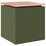 Garden Bench Olive green 40 x 40 x 43 cm Steel 874915