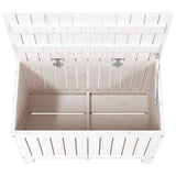 Garden Storage Box White 76x42.5x54 cm Solid Wood Pine 836145