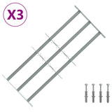 Security Grille for Windows with 3 Crossbars 3 pcs 630-1140 mm 42031277