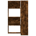 Corner Bookcase 4-Tier Smoked Oak 85x85x140 cm Engineered Wood 3307814