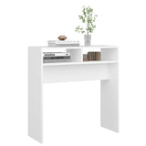 808296 Console Table White 78x30x80 cm Engineered Wood